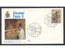 1983 - GRECCIO (RI) - VISITA DI PAPA GIOVANNI PAOLO II° - BUSTA - LOTTO/31111