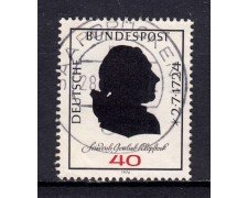 1974 - GERMANIA FEDERALE - GOTTLIEB KLOPSTOCK - USATO - LOTTO/31499U