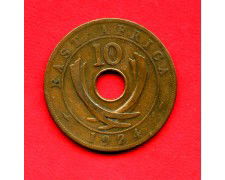 1924 EAST AFRICA INGLESE - LOTTO/M47520 - 10 CENTESIMI BRONZO