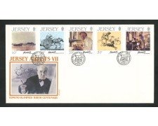 1986 - JERSEY - LOTTO/41756 - DIPINTI DI EDMUND BLAMPIED 5v. - BUSTA FDC
