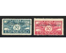 1921 - FIUME - LOTTO/39789 - ESPRESSI GOVERNO PROVVISORIO 2v. - LING.