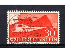 1960 - LIECHTENSTEIN - 30r. POSTA AEREA - USATO - LOTTO/32122