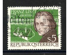 1986 - AUSTRIA - LOTTO/39532 - FRANZ LISZT - USATO