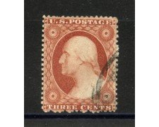 1857/61 - STATI UNITI - LOTTO/40809 - 3 Cent. ROSSO OPACO - USATO