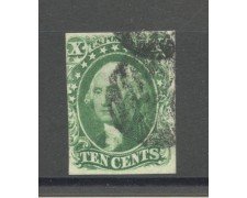 1855 - STATI UNITI - LOTTO/41513 - 10 CENT. VERDE G.WASHINGTON - USATO
