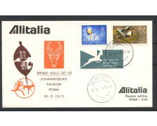 1973 - SUD AFRICA  - LOTTO/41616 - ALITALIA PRIMO VOLO JOHANNESBURG  NAIROBI ROMA