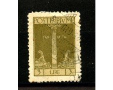 1923 - FIUME - LOTTO/41749 - 3 LIRE S. VITO - USATO