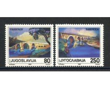 1987 - JUGOSLAVIA - PONTI 2v. - NUOVI - LOTTO/38425