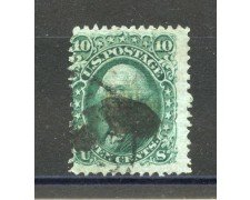 1867 - STATI UNITI - LOTTO/40818 - 10 Cent. VERDE  CON GRIGLIA G.WASHINGTON - USATO