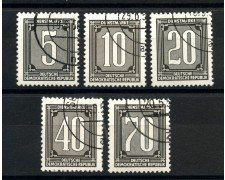 1956 - GERMANIA DDR - FRANCOBOLLI DI SERVIZIO  5v. - USATI - LOTTO/36116