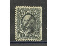 1861/62 - STATI UNITI - LOTTO/40819 - 12 Cent. NERO G.WASHINGTON - USATO
