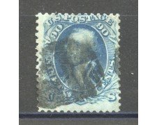 1867- STATI UNITI - LOTTO/40825 - 90 Cent. AZZURRO CON GRIGLIA G.WASHINGTON - USATO