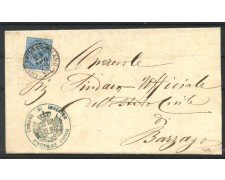 1878 - REGNO - LOTTO/40297 - 10 cent. AZZURRO SU BUSTA DA INVERIGO A BARZAGO