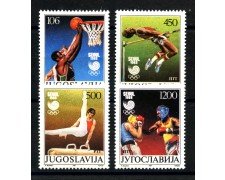1988 - JUGOSLAVIA - LOTTO/38437 - OLIMPIADI DI SEOUL  4v. - NUOVI