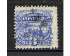 1869 - STATI UNITI - LOTTO/40829 - 3 Cent. OLTREMARE - USATO