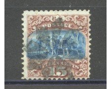 1869 - STATI UNITI - LOTTO/40832 - 15 Cent. BRUNO E AZZURRO II° TIPO - USATO