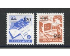 1988 - JUGOSLAVIA - LOTTO/38442 - POSTA ORDINARIA 2v. - NUOVi