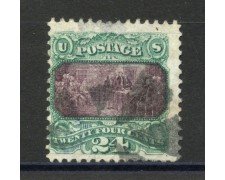 1869 - STATI UNITI - LOTTO/40833 - 24 Cent. VERDE E VIOLETTO - USATO