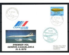 1976 - SVIZZERA - LOTTO/41629 - CONCORDE  PRIMO VOLO GINEVRA CASABLANCA