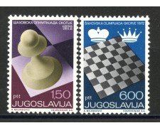 1972 - JUGOSLAVIA - OLIMPIADE DI SCACCHI  2v. NUOVI - LOTTO/34809