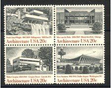 1982 - STATI UNITI - ARCHITETTURA AMERICANA 4v. - NUOVI - LOTTO/35696