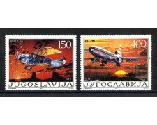 1987 - JUGOSLAVIA - AVIAZIONE CIVILE 2v. - NUOVI - LOTTO/38406