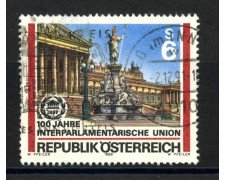 1989 - LOTTO/39584 - AUSTRIA - UNIONE INTERPARLAMENTARE - USATO