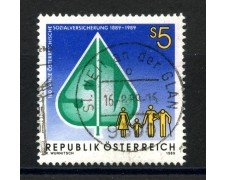 1989 - LOTTO/39585 - AUSTRIA - ASSICURAZIONI SOCIALI - USATO