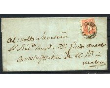 1859 - LOMBARDO VENETO - LOTTO/41041 - 5 SOLDI SU LETTERA DA LODI A MALEO