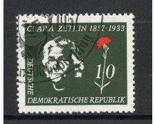 1957 - GERMANIA DDR - CLARA ZETKIN - USATO - LOTTO/36143