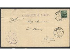 1945 - LUOGOTENENZA - LOTTO/40320 - 1 Lira DEMOCRATICA  ISOLATO SU BUSTA DA AGIRA