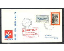 1974 - REPUBBLICA - LOTTO/40324 -  PRIMO VOLO AIRMALTA  ROMA - MALTA