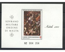 1988 - SOVRANO MILITARE DI MALTA - LOTTO/39291F - NATALE  -  FOGLIETTO NUOVO