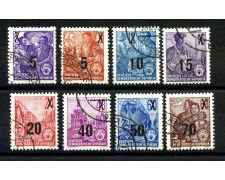1954 - GERMANIA DDR - NUOVO PIANO QUINQUENNALE SOVRASTAMPATI 8v. - USATI - LOTTO/36101