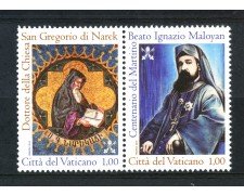 2015 - VATICANO - SANTI GREGORIO DI NAREK E MALOYAN 2v. - NUOVI - LOTTO/30728