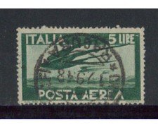 1945 - LOTTO/6011U - REPUBBLICA - POSTA AEREA 5 LIRE USATO