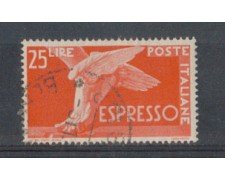 1945/51 - LOTTO/6019U - REPUBBLICA - ESPRESSO 25 LIRE ARANCIO US