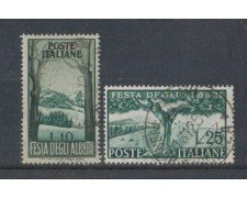 1951 - LOTTO/6166U - REPUBBLICA - FESTA ALBERI 2v. USATI