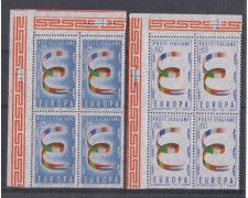 1957 - LOTTO/6319Q - REPUBBLICA - EUROPA 2v. QUARTINE