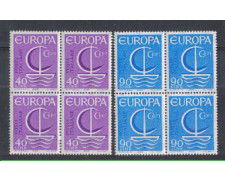 1966 - LOTTO/6456Q - REPUBBLICA - EUROPA 2v. QUARTINE