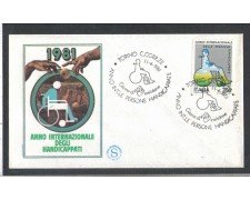1981 - LOTTO/6735ZA - REPUBBLICA - DISABILI - FDC