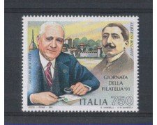 1991 - LOTTO/6974 - REPUBBLICA - GIORNATA FILATELIA
