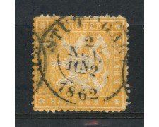 1860 - GERMANIA WURTTEMBERG - 3 K. GIALLO ARANCIO - USATO - LOTTO/3739