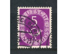 1951 - GERMANIA - 5p. LILLA CORNO DI POSTA - USATO - LOTTO/30764