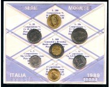 1989 - REPUBBLICA - ANNATA  DI  7 MONETE FIOR DI CONIO - LOTTO/M33638