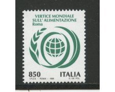 1996 - REPUBBLICA - VERTICE SULL'ALIMENTAZIONE FAO - NUOVO - LOTTO/7125