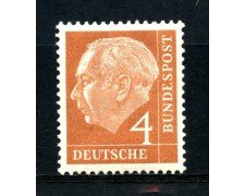 1954 - GERMANIA FEDERALE - 4P. PRESIDENTE HEUSS - NUOVO - LOTTO/30776