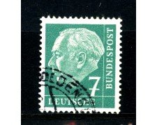 1954 - GERMANIA FEDERALE - 7p. PRESIDENTE HEUSS - USATO - LOTTO/30779U