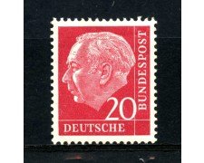 1954 - GERMANIA FEDERALE - 20p. PRESIDENTE HEUSS - NUOVO - LOTTO/30783