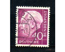 1954 - GERMANIA FEDERALE - 40 p. PRESIDENTE HEUSS - USATO - LOTTO/30785